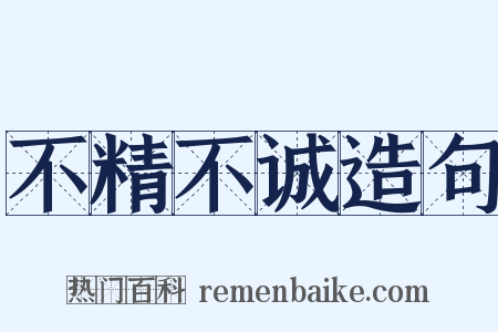 不精不诚造句是什么意思的图片